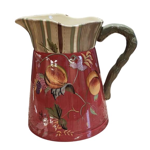 Tracy Porter Octavia Hill Garden Hand Painted Floral Pitcher 9” - Picture 11 of 16